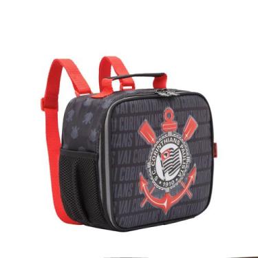 Imagem de Lancheira Térmica Corinthians Escolar Juvenil Passeio, Preto