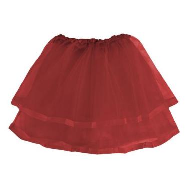 Imagem de Saia de Tule Adulta com Bordado - 40cm - Extra Festas, Vermelho, U