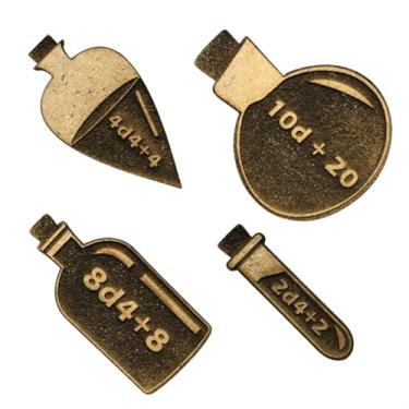 Imagem de 4 Poções De Cura Para RPG De Mesa Itens Cura Miniatura D&D