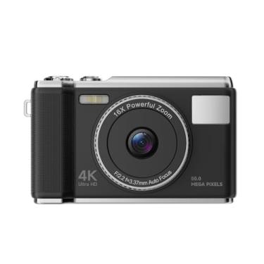 Imagem de Câmera Digital 4K Bewinner para Fotografia e Vlogging com Tela de 2,8 Polegadas, Zoom Digital 16X, Flash e Câmera Compacta Portátil (Preto)