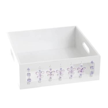 Imagem de Bandeja Borboletas Lilás Quarto Bebê Infantil Menina - Potinho de Mel