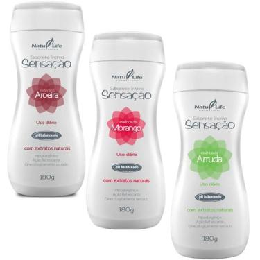 Imagem de Kit 3 Sabonete Íntimo Líquido Sensação Fragrâncias: Aroeira, Morango e