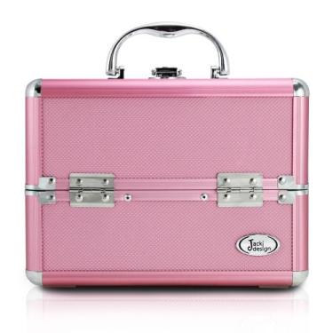 Imagem de Maleta Profissional de Maquiagem Rosa Jacki Design