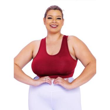 Imagem de Top Plus Size Essencial Fitness Nadador Super Confortável Fitness - WO