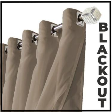 Imagem de cortina blackout Veneza corta luz 5,00 x 2,60 c/voal bege - Bravin Cor