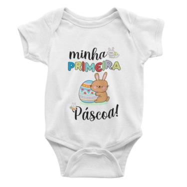 Imagem de Body Mesversário Minha Primeira Páscoa Coelhinho da páscoa - Del Franc