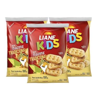 Imagem de Biscoito Mini Maizena Tradicional Sem Lactose Liane Kids - 3 Unidades 