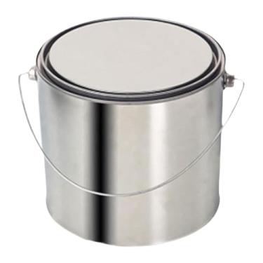 Imagem de UxicRuya Lata de tinta Balde de tinta de metal com alça, recipiente de armazenamento de tinta para bricolage, reforma residencial, tinta, solventes, 5 L