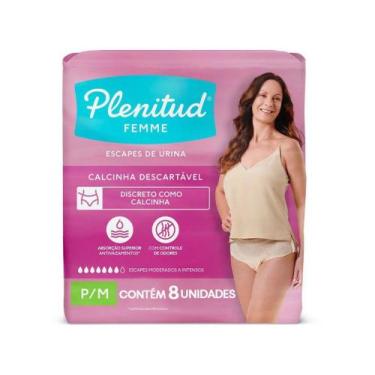 Imagem de Roupa Íntima Descartável P/M Plenitud - Active Mulher 8 Unidades