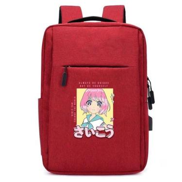 Imagem de Mochila USB Escolar Estampa Infantil Japan Girls Notebooks, Trabalho E