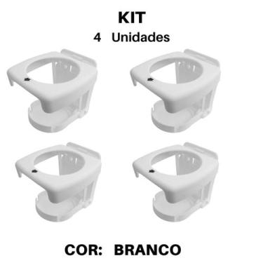 Imagem de Kit 4 porta copos latas dobravel carro barco onibus - JANPOL, Branco
