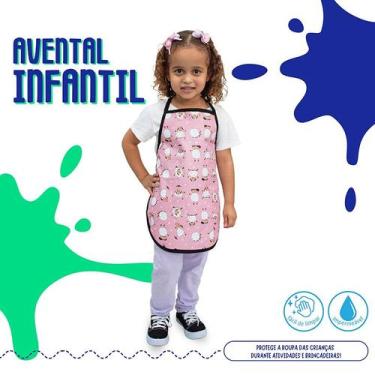 Imagem de Avental infantil Impermeável Escolar para Pintura e Atividades - BemPr