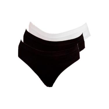 Imagem de Kit com 3 Calcinhas Biquíni Hope S38020 Colorido, Preto, G
