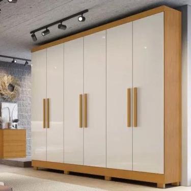 Imagem de Roupeiro sergipe 06 pts- nature/off white - VILAR