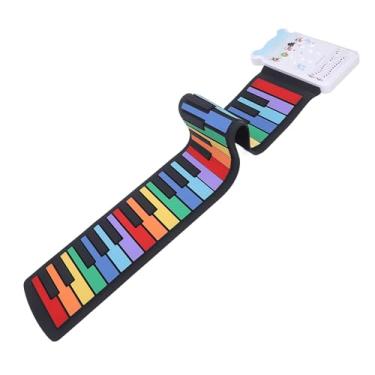 Imagem de Piano Dobrável De 49 Teclas, Teclado De Piano Dobrável Digital Portátil Rainbow Color Com Alto-Falante Embutido Piano De Viagem De Silicone Recarregável via USB Para Iniciantes