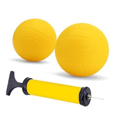 Imagem de oshhni Bolas de substituição de espigão com bomba de ar mini voleibol pvc inflável para piscina gramado praia, 1x 3.5in and 1x 5in
