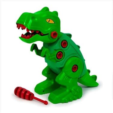 Imagem de Brinquedo Dinossauro Montável Desmontável Infantil T-REX (Verde)