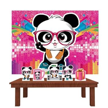 Imagem de Kit Decoração Festa de Aniversário Infantil Painel + Displays Panda Lu