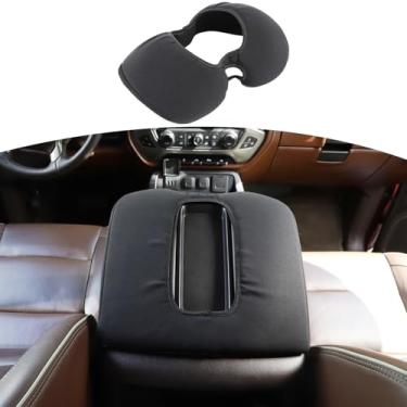 Imagem de RT-TCZ Capa de apoio de braço para console central Silverado para Chevy Silverado/Suburban/Tahoe 2014-2017 para GMC Sierra/Yukon 2014-2017 Neoprene preto