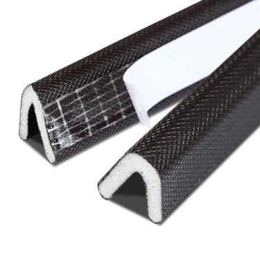 Imagem de Hungbak Fita de Vedação de Porta Autoadesiva Em Forma de V, para Frestas de Janelas, À Prova de Poeira, À Prova D'Água, À Prova de Som e Isolamento Térmico (Preto, 19,7 Pés X 0,59 Pol X 0,45 Pol)