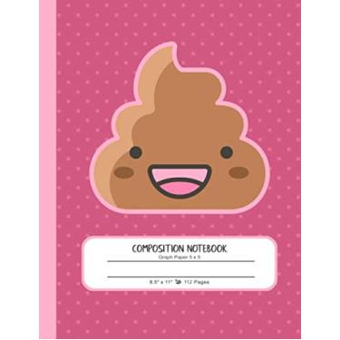 Imagem de Composition Notebook: Blank Graph Paper 5x5 Quad Grid Book 8.5x11 - Large Funny Pile Of Poo Emoticon Journal, Pink