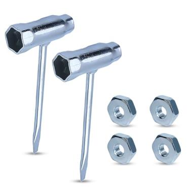 Imagem de AUMEL Chave de motosserra, ferramenta de motosserra com porcas de barra de motosserra para STIHL, capa de roda dentada para MS170, chave T de 13 x 19 mm com porca de motosserra para substituição de