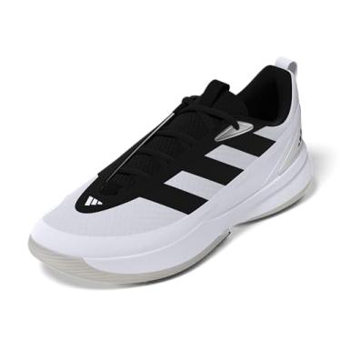 Imagem de adidas Tênis unissex adulto Front Court, Branco/Preto/Branco, 12.5 Women/11.5 Men
