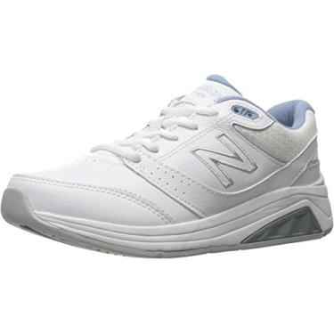 Imagem de New Balance Tênis de caminhada feminino 928 V3 com cadarço, branco/azul, 5.5