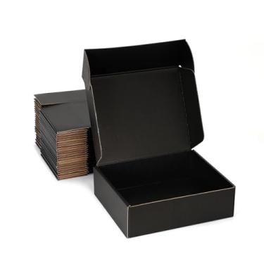 Imagem de DUZCLI Conjunto de 20 Caixas de Remessa 9X6X2, Caixas de Papelão Ondulado Pretas - para Embalagens de Suprimentos para Pequenas Empresas, Caixas de Embalagem, Caixas de Correio e Caixa de Presente
