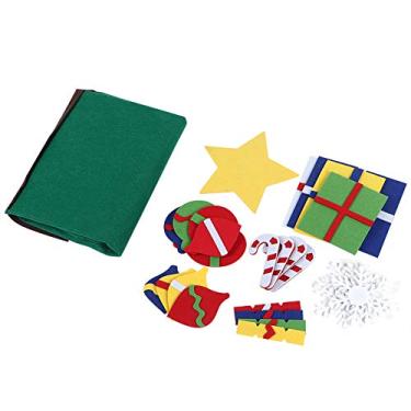 Imagem de Conjunto de árvore de Natal de Feltro DIY Decorações de Natal Com Enfeites Pendurados Presentes Fontes de Festa Madeira Selecionada de Tipo B, Esses Pingentes São Projetados