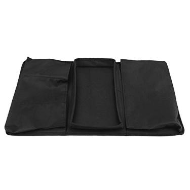 Imagem de Apoio de Braço para sofá, Bolsa de Armazenamento Com Controle Remoto para TV e Suporte para Copos, Permanece Segura No Lugar Simplesmente sobre o Resto do sofá (Preto)