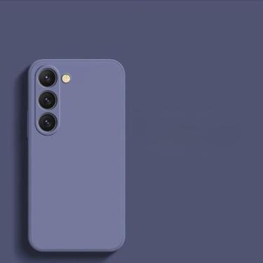 Imagem de Para S24 S23 S22 Ultra Plus Capa de silicone líquido para Samsung Galaxy S24 S23 S22 S 23 Ultra Plus S24Ultra Capa de telefone, cinza, para Galaxy S23 Ultra