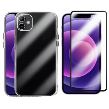 Imagem de Kit Proteção Compatível iPhone 12, Capinha Clear Case Space Transparente com Película de Vidro 3D