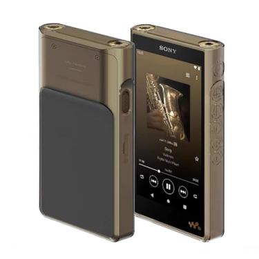 Imagem de Oidealo Capa protetora flexível transparente TPU absorvente de choque para Sony Walkman NW-WM1AM2 WM1ZM2 (preto)