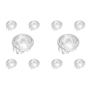 Imagem de （10PCS CLEAR) 24MM clear Mechanical arcade punk buttons with cherry MX speed silver switches replacement for different arcade fighting stick controller box