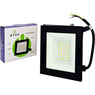 Imagem de Refletor De Led Atus 50W. 6000K. 4000Lm Ip65 Preto Bivolt - 0421