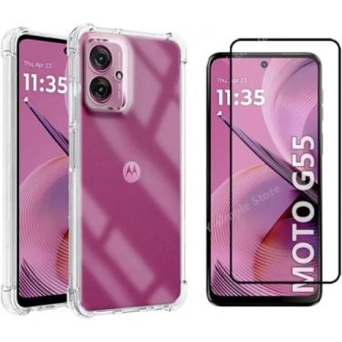 Imagem de Capinha Anti impacto + Pelicula de Vidro 3D Para Motorola G55 (5G) - R