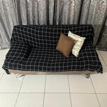 Imagem de Manta Pra Sofa Gigante Algodão 2,40m x 1,80m Listrada - Itens Casa Têx