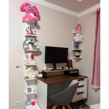 Imagem de Prateleiras Torre Estantes De Prateleira Para Livros Branco - MOVEIS A