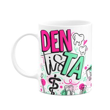 Imagem de Caneca profissões - Dentista - 325ml - Branca - M2