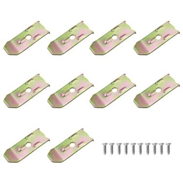 Imagem de HJGarden 10 peças de ferro de nivelamento de mesa de móveis, fixadores retos coloridos, acessórios de hardware, conectores espessos, peças de ferro reto, fixadores de nivelamento de armário