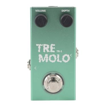 Imagem de Pedal de Efeito Tremolo, 6,35 Mm de Entrada de Saída Bass Tremolo Pedal Com Luz LED para Efeito de Guitarra Elétrica