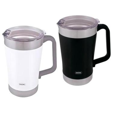 Imagem de Jarra Térmica Jug Aço Inox 1,9L - Mor, Branco