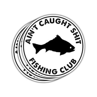 Imagem de Adesivo de clube de pesca Ain't Caught Shit, adesivo de clube de pesca, adesivo de pescador, adesivo engraçado de pesca, adesivo de vinil impermeável de 7,6 cm para barco, caixa de equipamento,