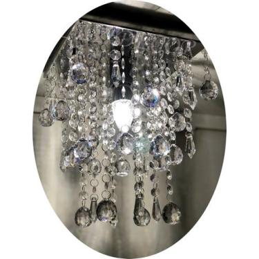 Imagem de Lustre Plafon Para Sala De Estar Já Vai Montado Base De Inox - LUZ DEC