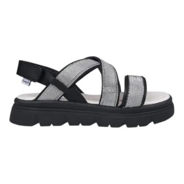 Imagem de Sandália Papete Infantil Pampili Day Tiras Cruzadas Preta e Prata (Preta e Prata, BR, Criança de 9 a 12 anos, Numérico, P, 28)