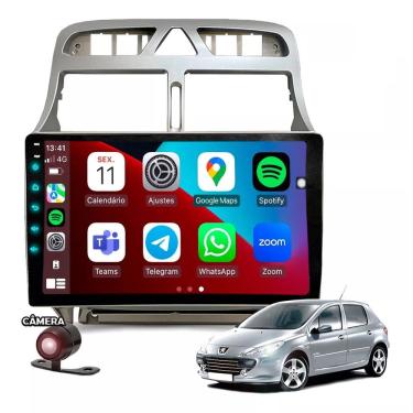 Imagem de Kit Multimidia Peugeot 307 2002 / 2012 Carplay AndroidAuto 9 Pol - Roadstar 908BR