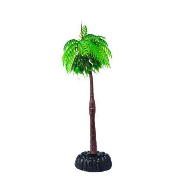 Imagem de Planta Artificial Coqueiro 17cm Enfeite p/ Aquário Decoração - VIGOAR