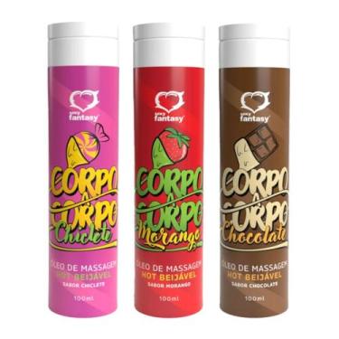 Imagem de Óleo de Massagem Corpo a Corpo Hot Beijável 100ml Sexy Fantasy, Chocol