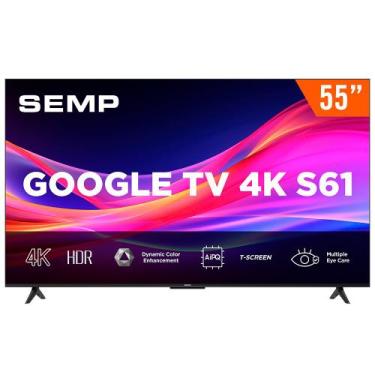 Imagem de Smart TV 55" Google TV LED Ultra HD 4K TCL 55S61 3 HDMI 1 USB Bluetoot